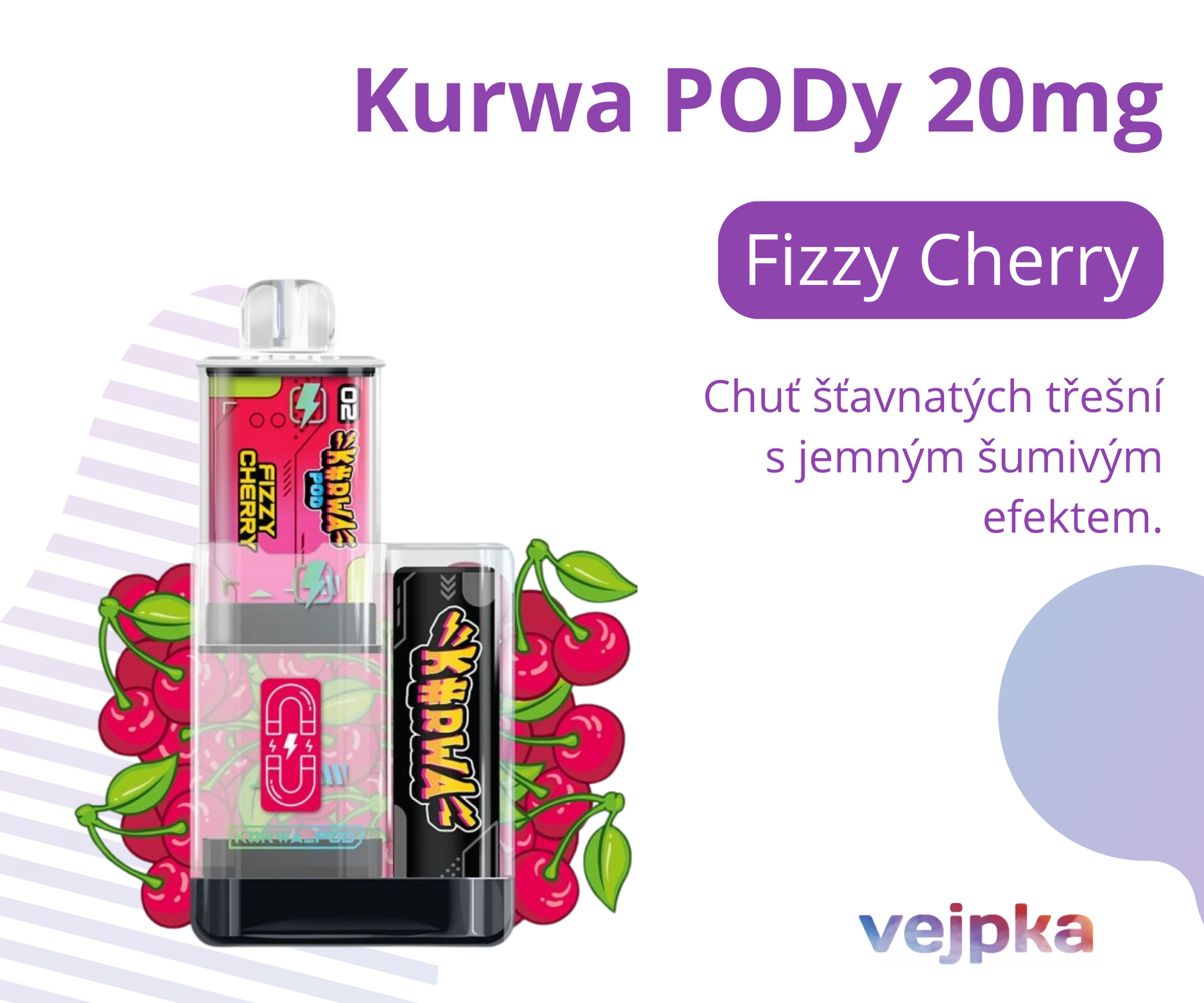 KURWA PODS 2X - FIZZY CHERRY